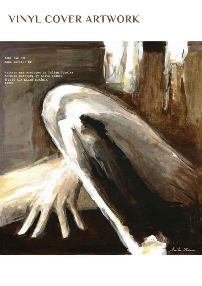 Coperta Zâna zorilor EP: o figură aplecată și mâini albe, în tonuri de brun și ocru.